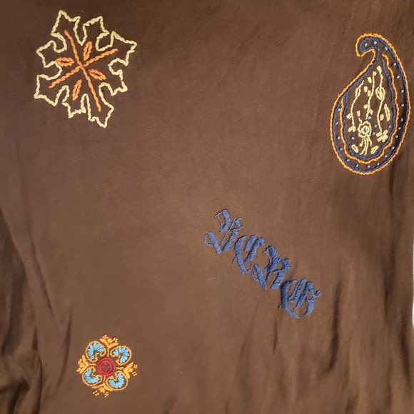 BCBG MAXAZRIA Brown Silk Cotton Tie Wrap Cardigan - Picture 10 of 14